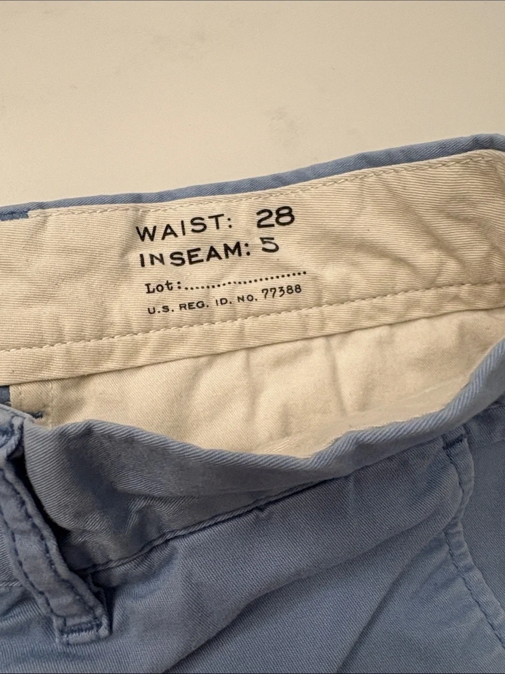 J. Crew Light Blue Cotton Chino Shorts